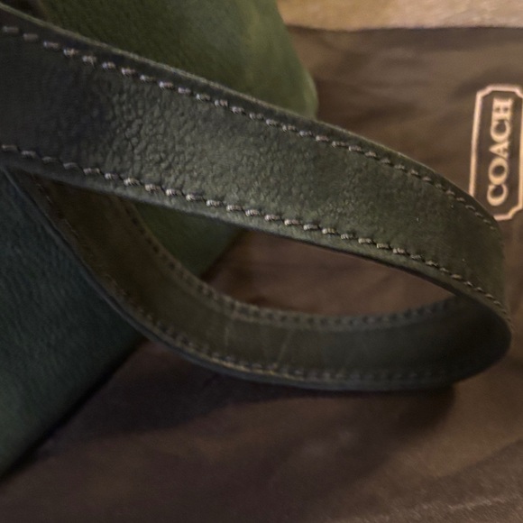 Coach Sonoma Nubuck Green Leather Satchel Bag - Picture 7 of 14